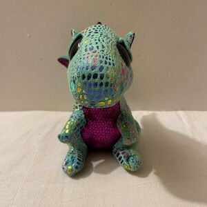 Ty‎ Beanie Boos Cinder Dragon Plush Stuffed Animal Toy Green Purple Sparkle